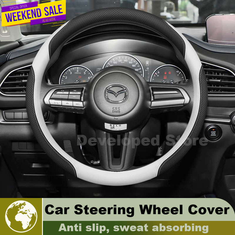 マツダ CX-3 CX 3 CX-30 CX 30 2026 - Car Steering Wheel Cover Anti Slip Breathable のレビューと価格