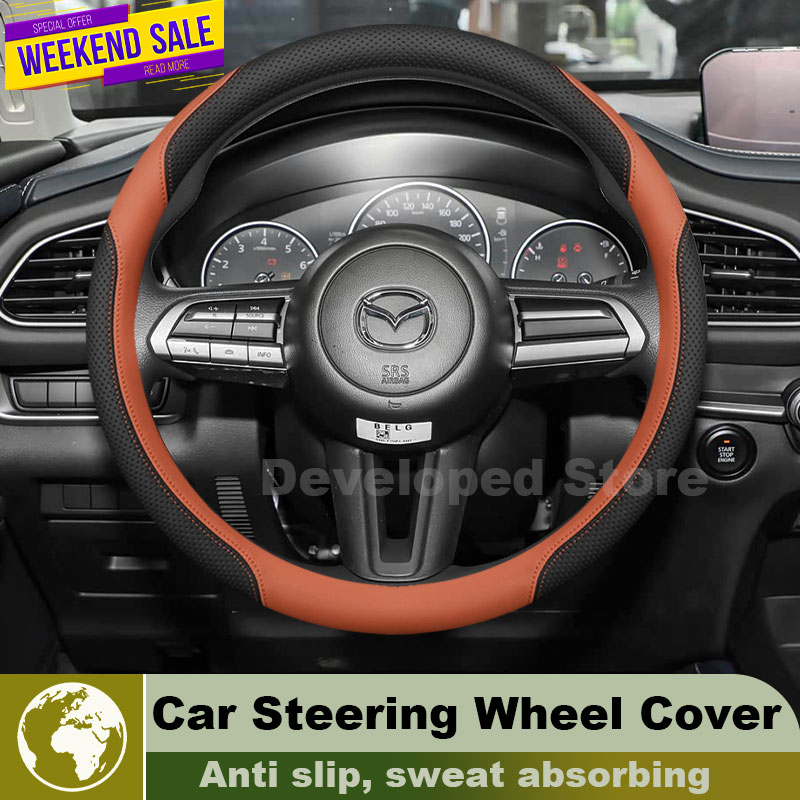 マツダ CX-3 CX 3 CX-30 CX 30 2026 - Car Steering Wheel Cover Anti Slip Breathable のレビューと価格