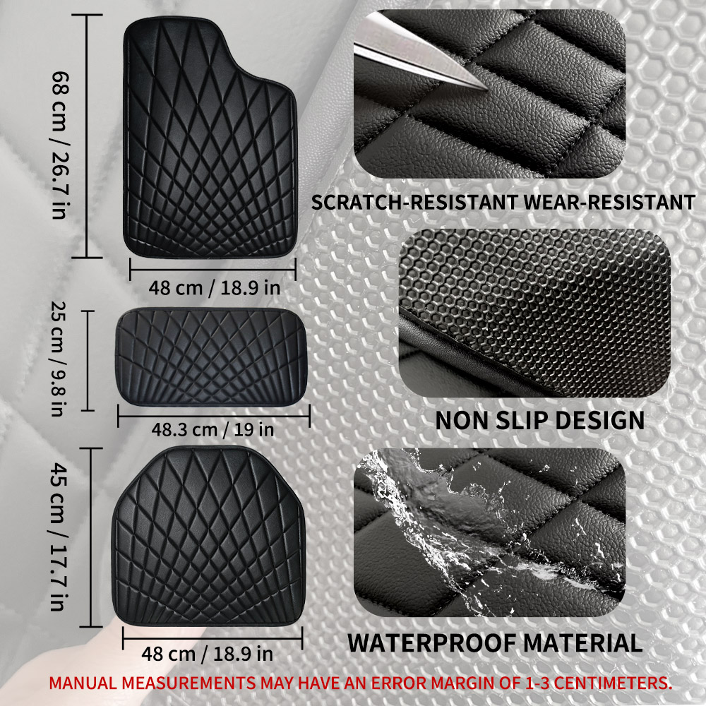 CAR PASS ユニバーサル 5ピース レザー製カーフロア - Car Floor Mats Universal Waterproof Leather のレビューと価格