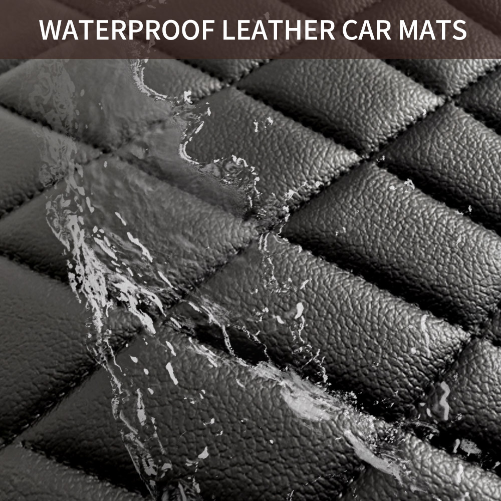 CAR PASS ユニバーサル 5ピース レザー製カーフロア - Car Floor Mats Universal Waterproof Leather のレビューと価格