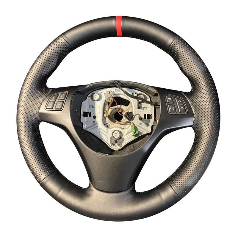 滑り止めレザーカーステアリングカバー,BMWスポーツm3,e - Car Steering Wheel Cover Anti Slip Breathable のレビューと価格