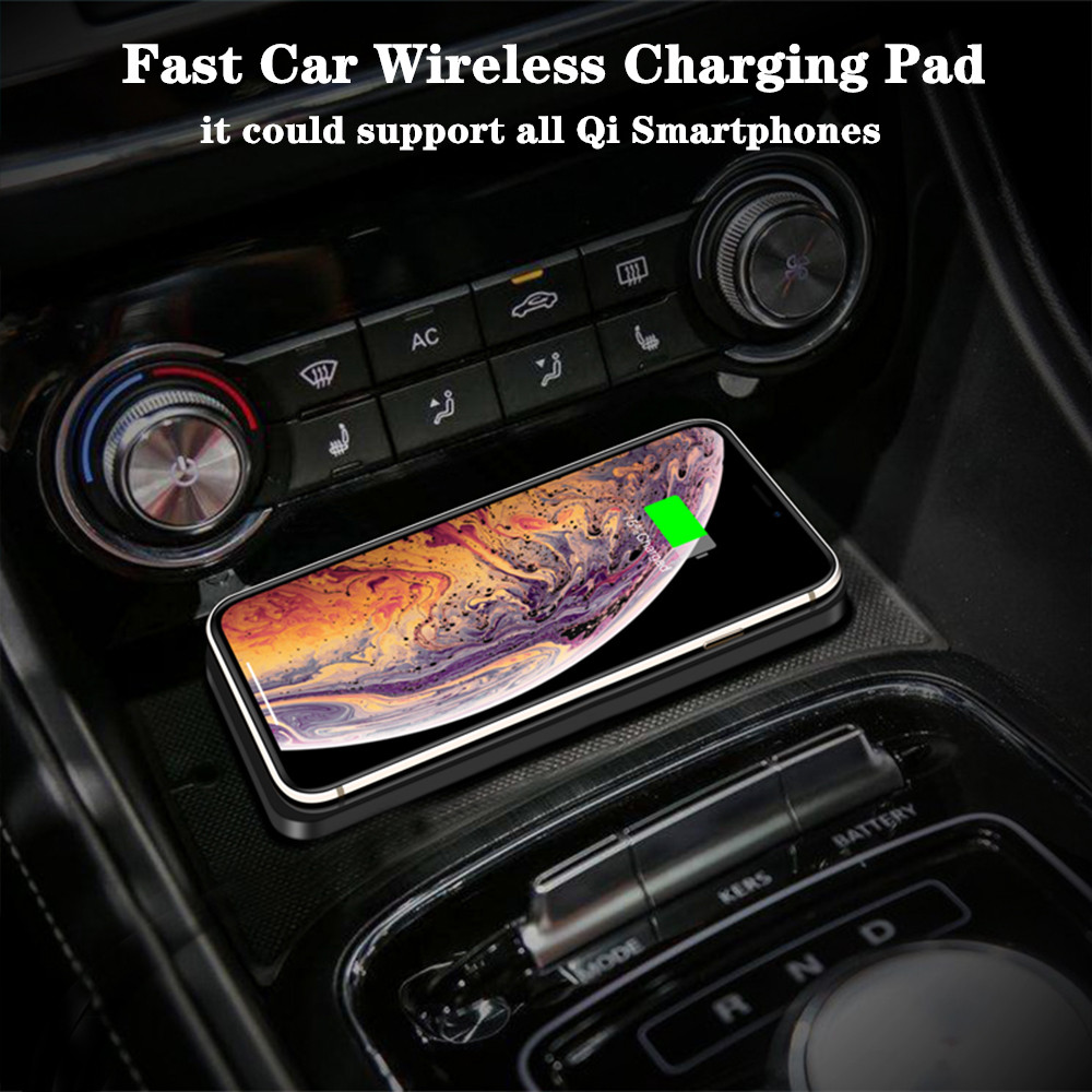 車載ワイヤレス充電器 シリコン製滑り止めパッド iPhone - Wireless Car Charger Mount Fast Charging のレビューと価格