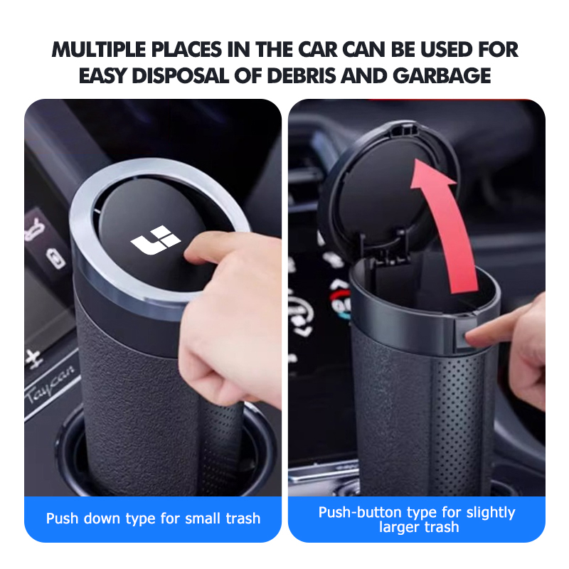 車のゴミ箱耐久性のある防水 ABS ゴミ収納ボックスリーディ - Waterproof Car Trash Can With Lid のレビューと価格