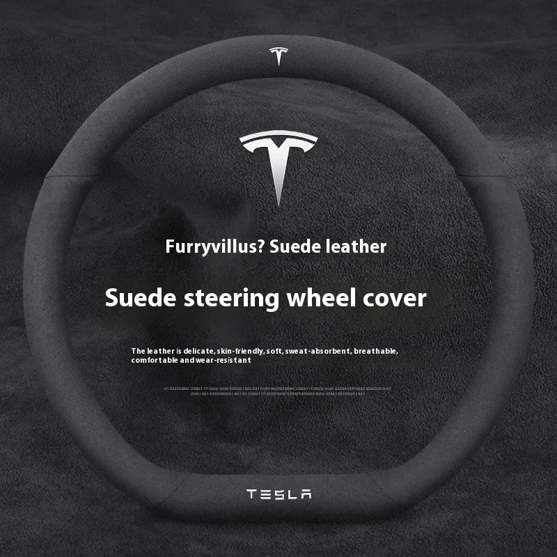 スエード滑り止めレザー車のステアリングホイールカバー自動車ア - Car Steering Wheel Cover Anti Slip Breathable のレビューと価格