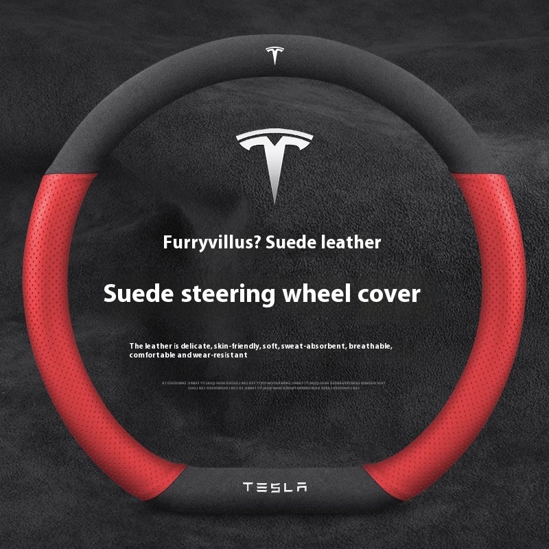 スエード滑り止めレザー車のステアリングホイールカバー自動車ア - Car Steering Wheel Cover Anti Slip Breathable のレビューと価格