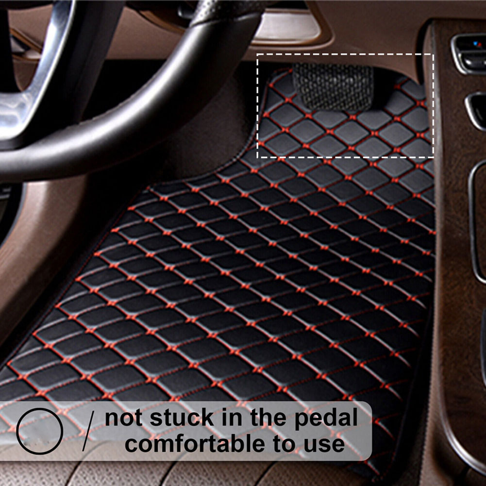 防水レザーカーフロアマット,ユニバーサル,カーインテリアアク - Car Floor Mats Universal Waterproof Leather のレビューと価格