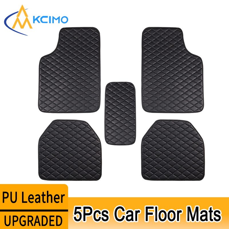 Kcimo 5枚組 車用フロアマット PUレザー 防水 車用 - Car Floor Mats Universal Waterproof Leather のレビューと価格
