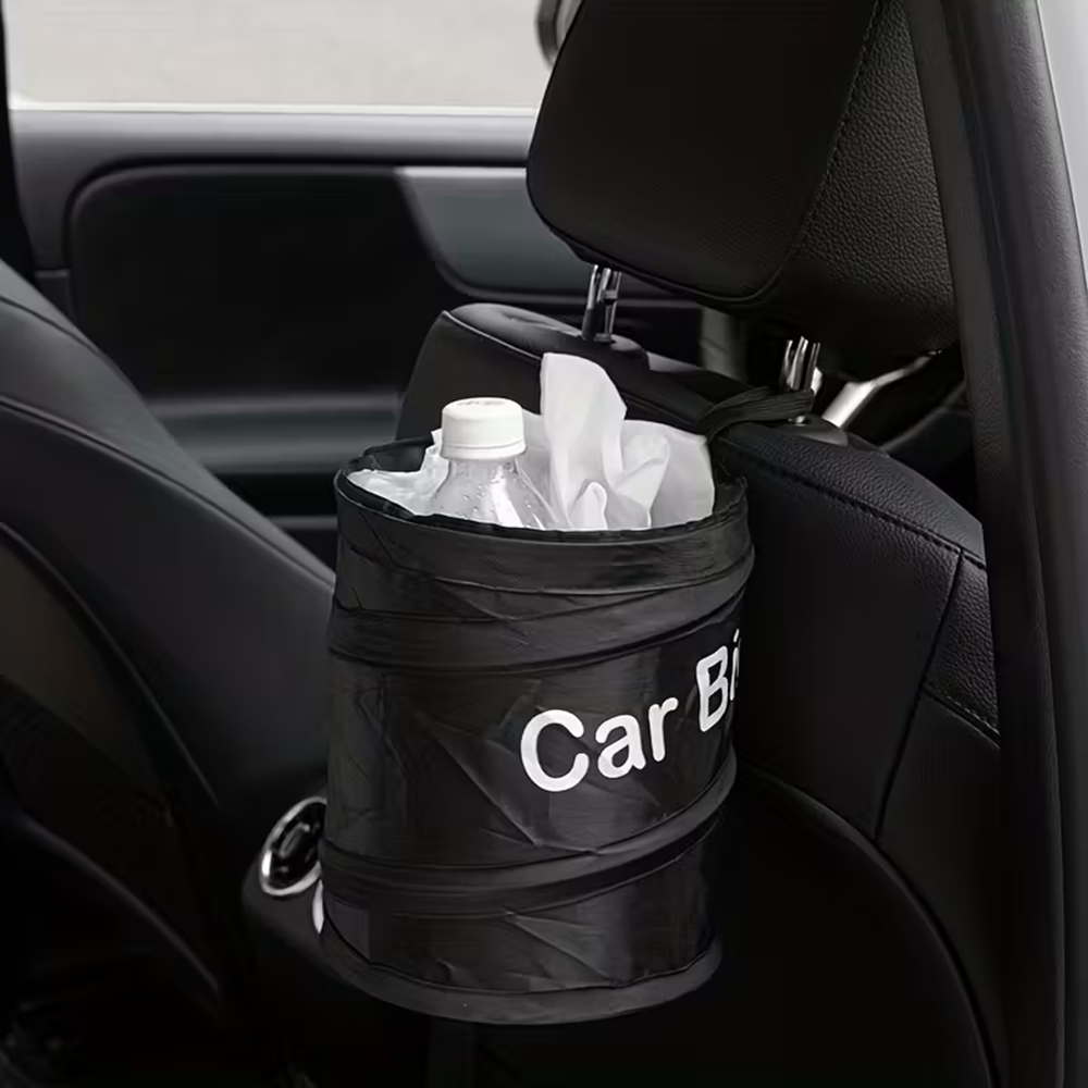 ミニブラック折りたたみ式ポップアップ車用ゴミ箱、防水、ベルク - Waterproof Car Trash Can With Lid のレビューと価格