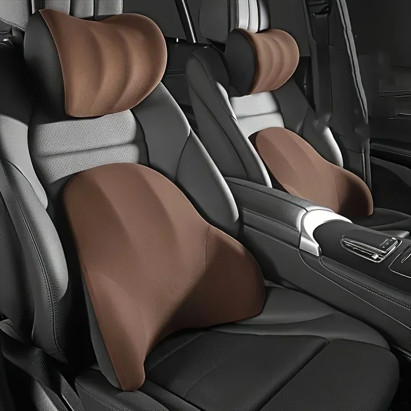 車用メモリーフォームネックピロー＆ランバーサポートセット、通 - Memory Foam Car Neck Pillow Lumbar Support のレビューと価格
