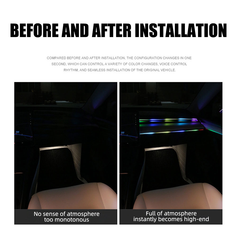 RGBカーLEDアンビエントライト,装飾ライト,アプリケーシ - Led Ambient Interior Car Lights App Control のレビューと価格