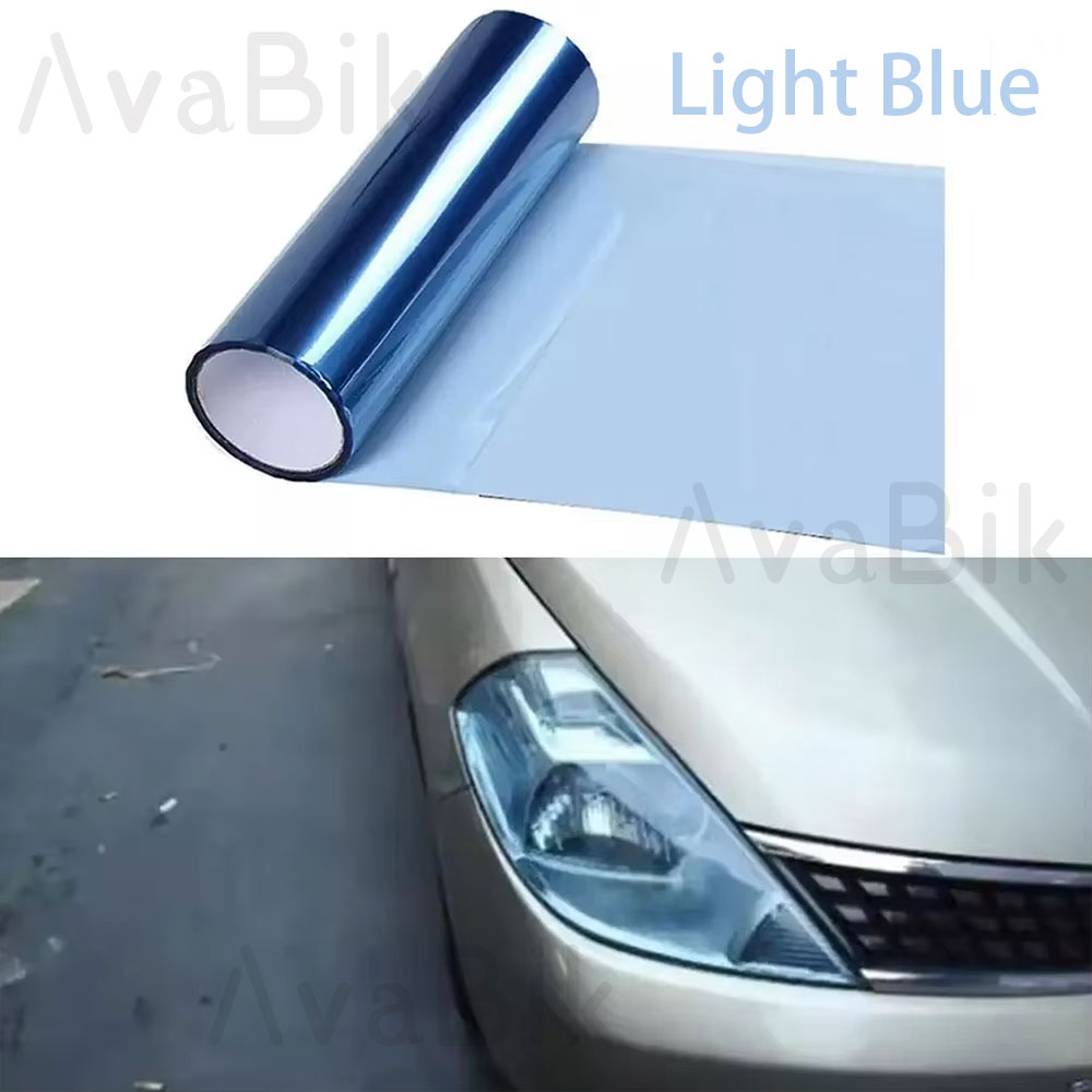30 センチメートル車のヘッドライトブルーティントフィルム  - Anti Glare Car Rearview Mirror Film のレビューと価格