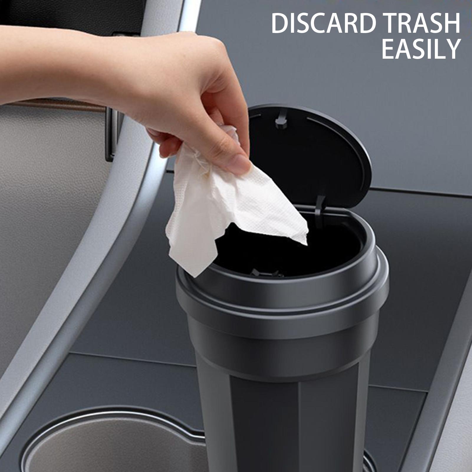 車のゴミ箱カップホルダー多目的防水車のゴミ箱蓋付き自動車アク - Waterproof Car Trash Can With Lid のレビューと価格