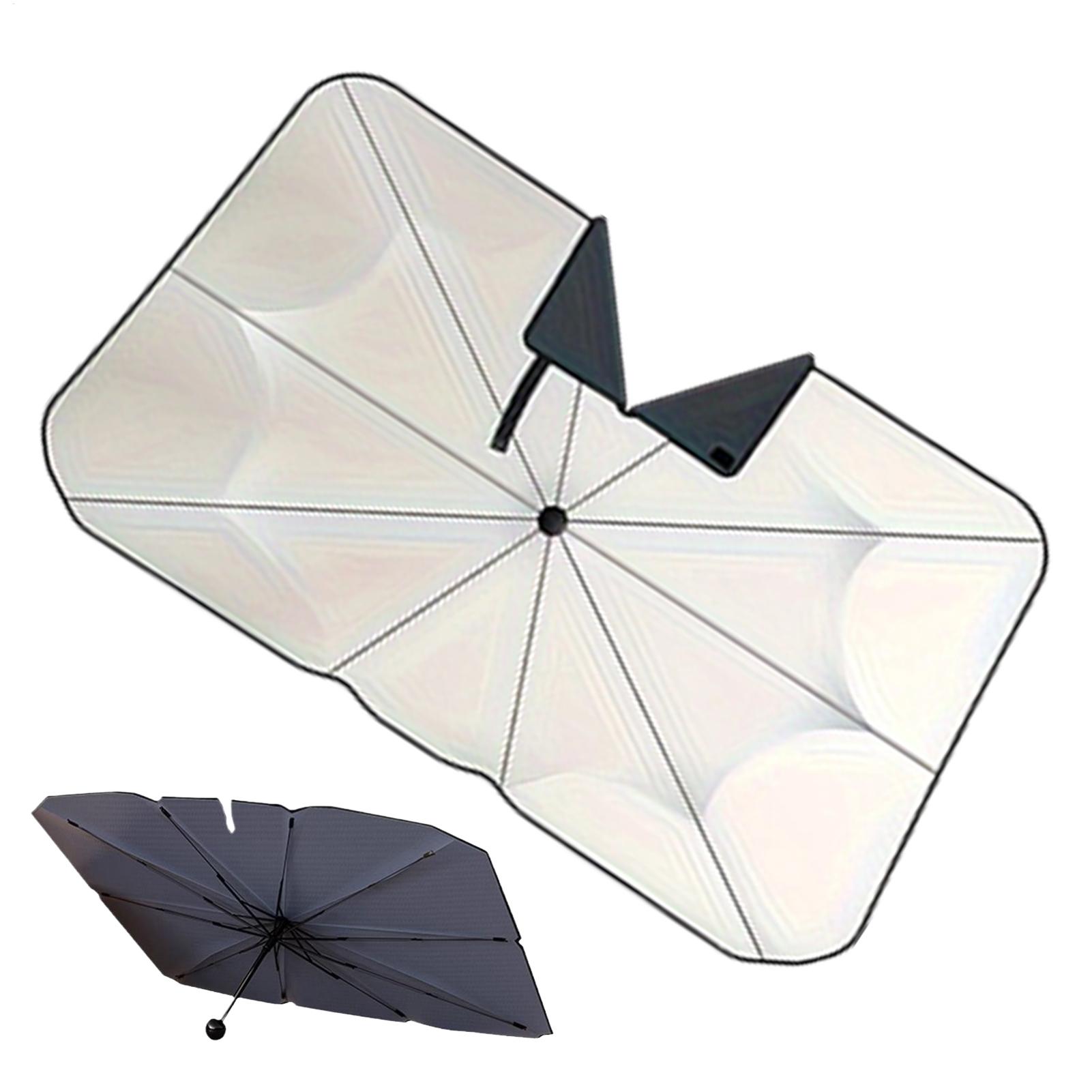 ポータブルカーサンシェード傘、フロントガラス用、高遮光UVカ - Car Sunshade Windshield Umbrella Foldable のレビューと価格