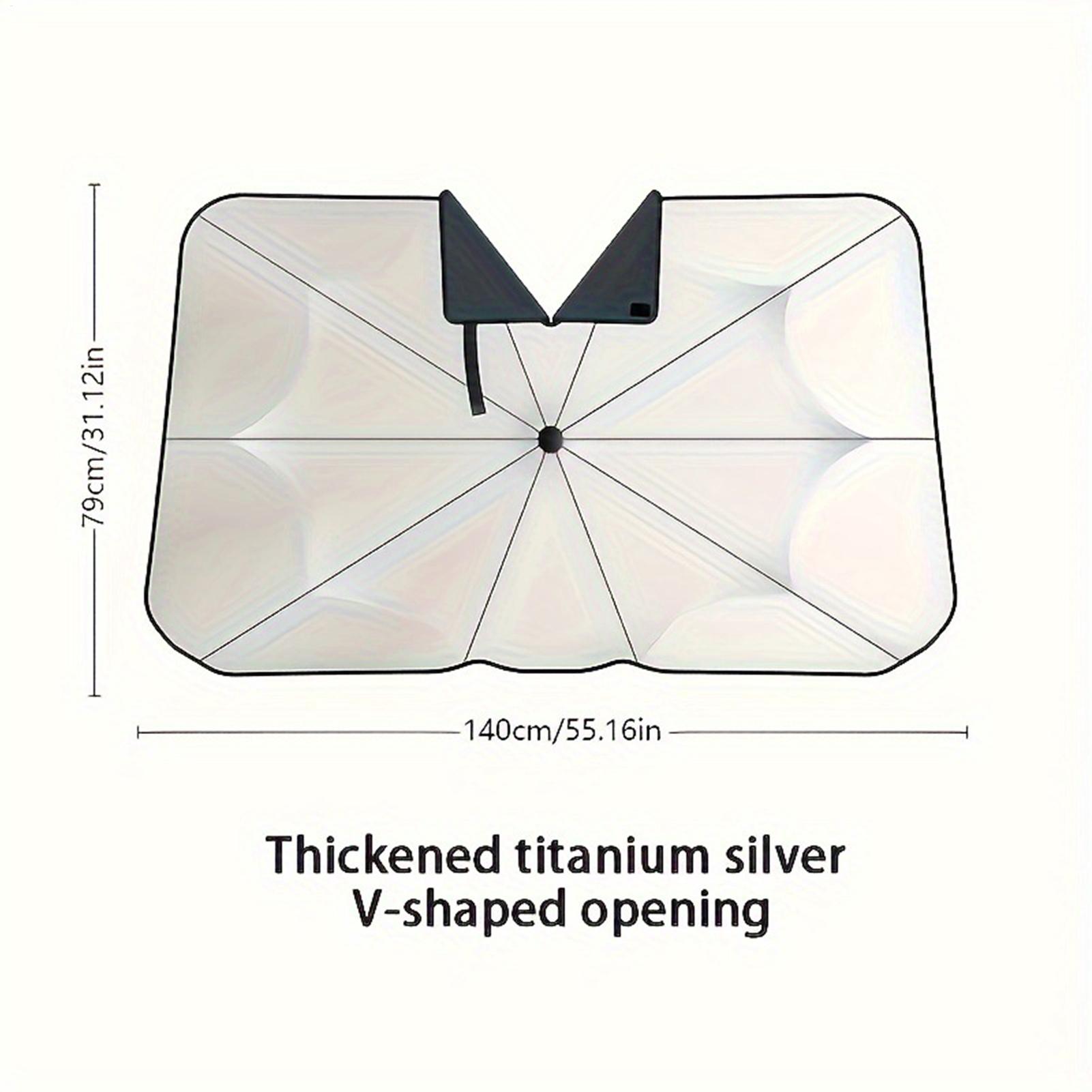ポータブルカーサンシェード傘、フロントガラス用、高遮光UVカ - Car Sunshade Windshield Umbrella Foldable のレビューと価格
