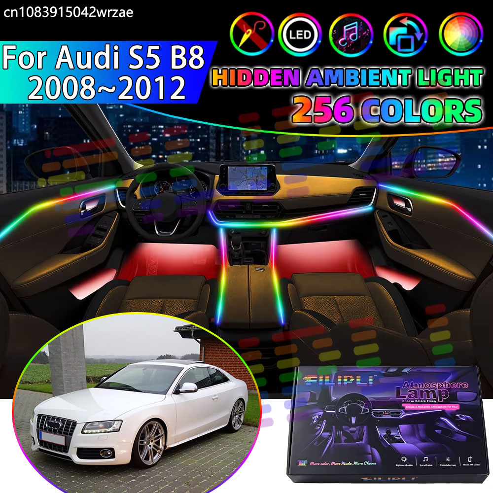 アウディ S5 B8 2008～2012 2009 RGB  - Led Ambient Interior Car Lights App Control のレビューと価格