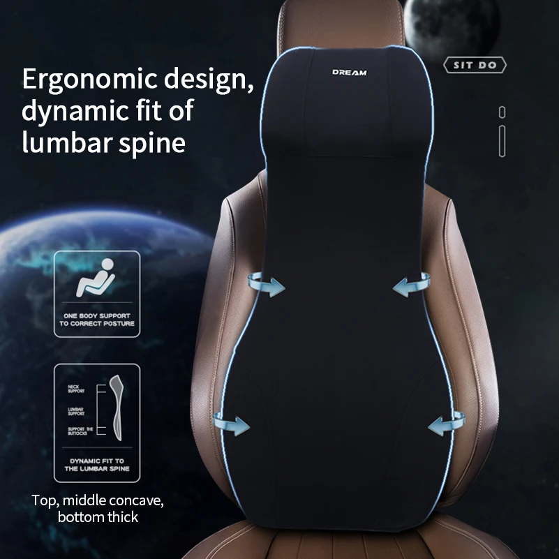統合された車のランバーサポートヘッドレストネックピローサポー - Memory Foam Car Neck Pillow Lumbar Support のレビューと価格