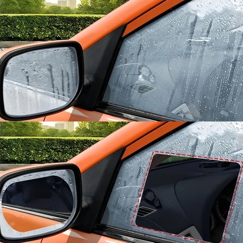 ナノコーティングカーミラー保護ステッカー、雨よけ防水曇り止め - Anti Glare Car Rearview Mirror Film のレビューと価格