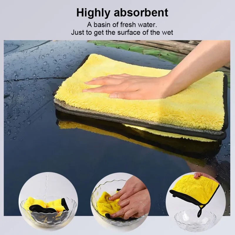 1-20 個厚手のマイクロファイバークロス両面クリーニングタ - Microfiber Car Drying Towel Super Absorbent のレビューと価格