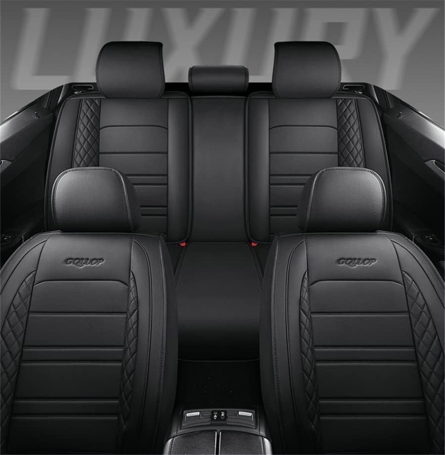 オートシートクッションカバー、PUレザープロテクターセット、 - Leather Car Seat Covers Full Set Universal のレビューと価格