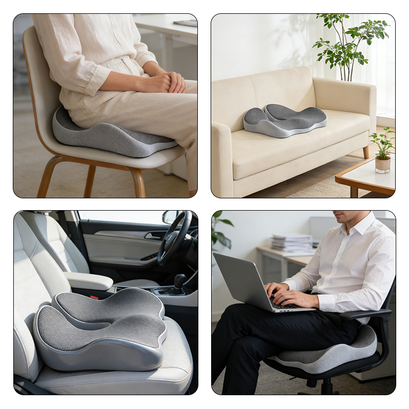 ポータブル低反発メモリーフォームカーシートクッション人間工学 - Memory Foam Car Neck Pillow Lumbar Support のレビューと価格