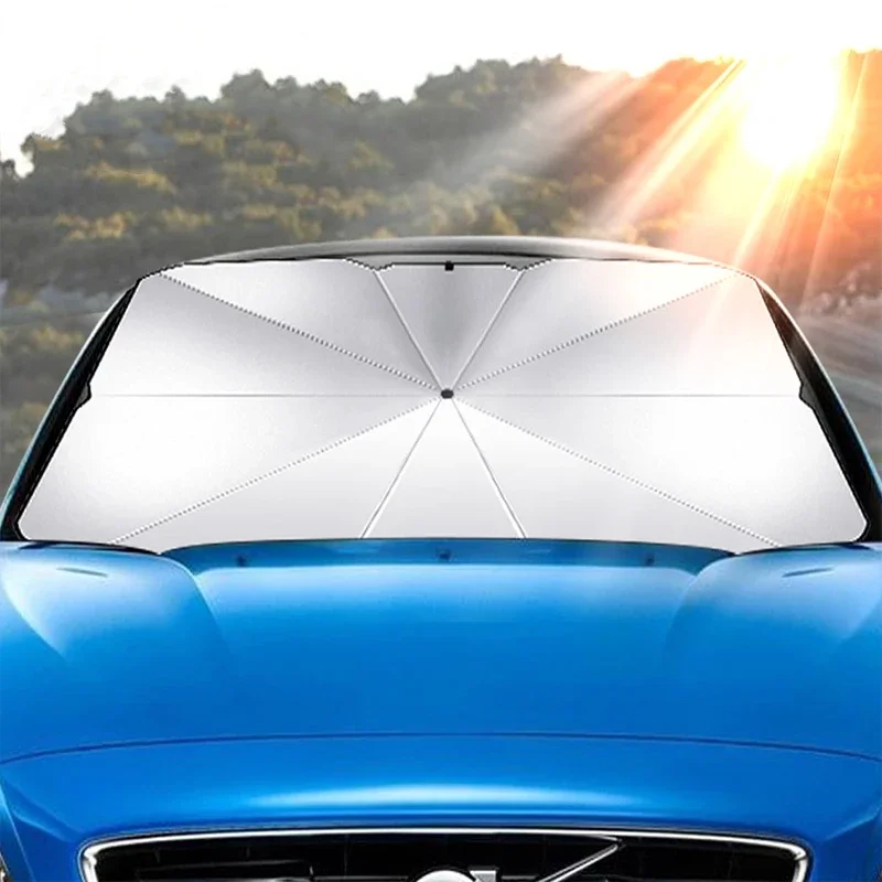 車用サンシェード、傘型折りたたみ式格納式サンシェード、サイド - Car Sunshade Windshield Umbrella Foldable のレビューと価格