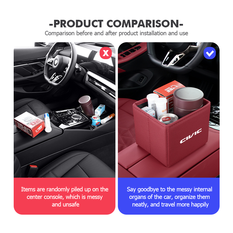 車のゴミ箱折りたたみ式ゴミ防水オーガナイザーバッグホンダアコ - Waterproof Car Trash Can With Lid のレビューと価格