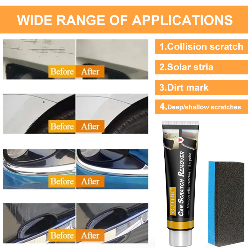 車の傷消し剤、塗装ケアツール、自動車の渦巻き模様除去剤、傷修 - Car Scratch Repair Polishing Wax Paste のレビューと価格
