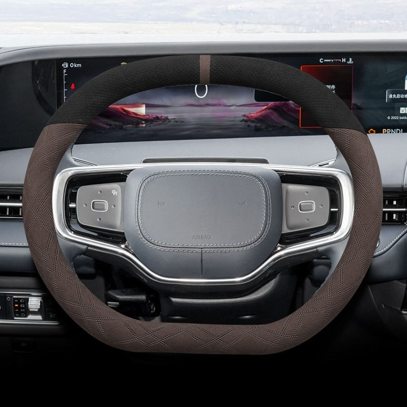 リンカーン ナウティラス 2021-2025 ナッパレザー  - Car Steering Wheel Cover Anti Slip Breathable のレビューと価格