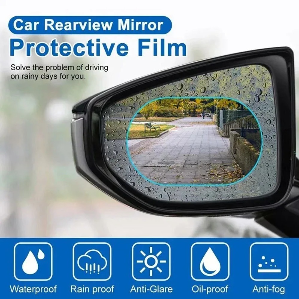 車のバックミラー保護フィルム防曇膜アンチグレア防水防雨車のス - Anti Glare Car Rearview Mirror Film のレビューと価格
