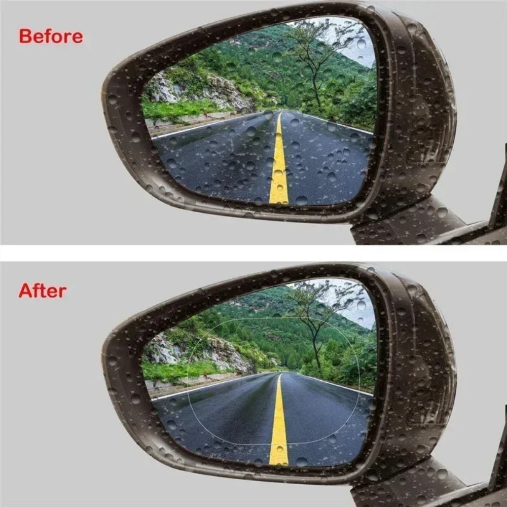車のバックミラー保護フィルム防曇膜アンチグレア防水防雨車のス - Anti Glare Car Rearview Mirror Film のレビューと価格