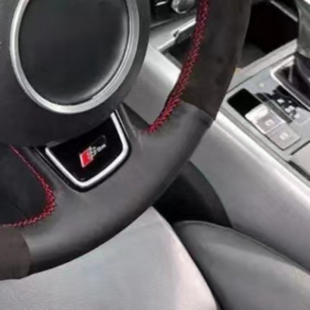 編組車用ステアリングホイールカバー,滑り止めスエードカバー, - Car Steering Wheel Cover Anti Slip Breathable のレビューと価格