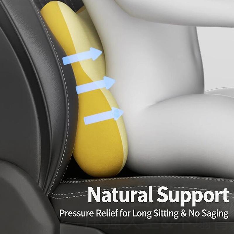 車用シートランバーサポートとネックヘッドレスト枕セット、調整 - Memory Foam Car Neck Pillow Lumbar Support のレビューと価格