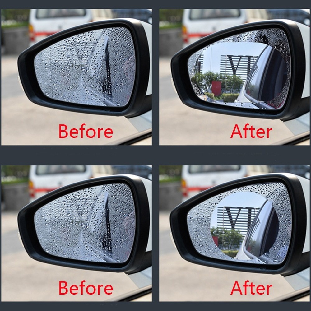 車のバックミラー用防雨フィルム防曇ステッカー防水アンチグレア - Anti Glare Car Rearview Mirror Film のレビューと価格