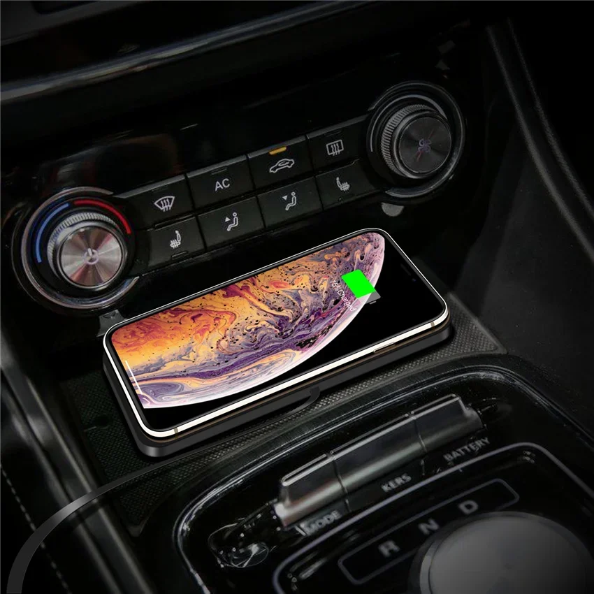 携帯電話用シリコンパッド,ワイヤレス充電器,iPhone 1 - Wireless Car Charger Mount Fast Charging のレビューと価格