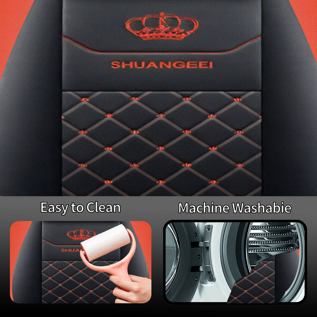 ユニバーサルカーフロアマット高級ブラックレッドクラウン刺繍キ - Car Floor Mats Universal Waterproof Leather のレビューと価格