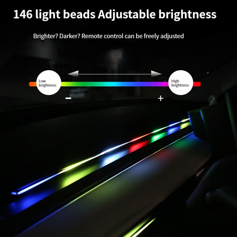 アクリルストリップ,110cm,64色,無地,RGB,車のイ - Led Ambient Interior Car Lights App Control のレビューと価格