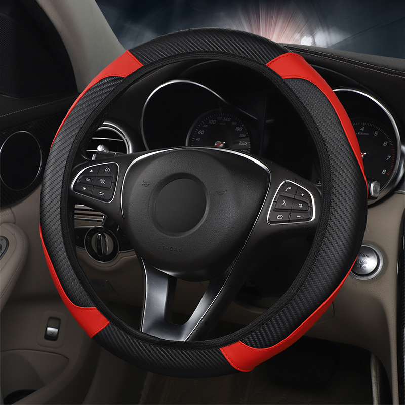 車のステアリングホイールカバー通気性アンチスリップ Pu レ - Car Steering Wheel Cover Anti Slip Breathable のレビューと価格