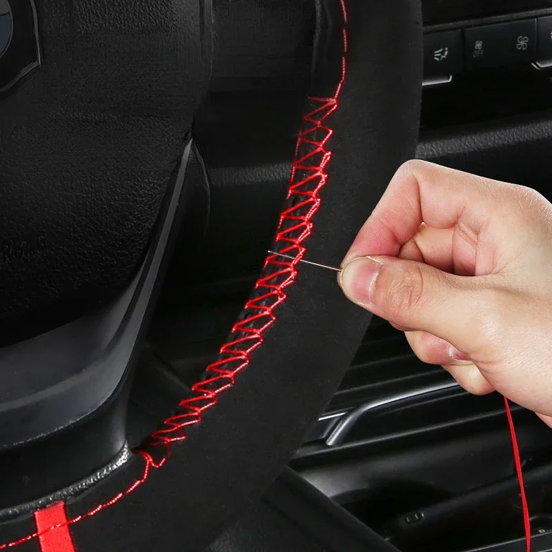 ユニバーサル 38 センチメートル車のステアリングホイールカ - Car Steering Wheel Cover Anti Slip Breathable のレビューと価格
