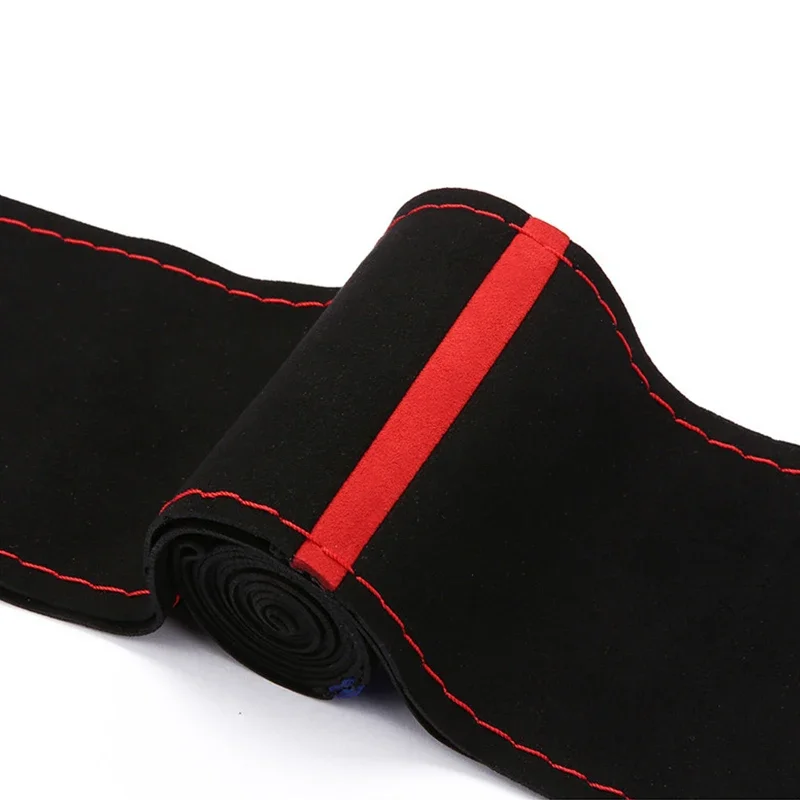 ユニバーサル 38 センチメートル車のステアリングホイールカ - Car Steering Wheel Cover Anti Slip Breathable のレビューと価格