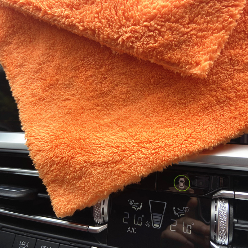 Lucullan 40 × 40 センチメートルオレンジ超厚 - Microfiber Car Drying Towel Super Absorbent のレビューと価格