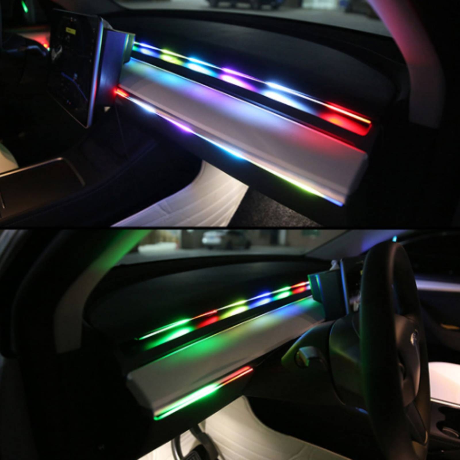 6個入りアクリル製車内LEDライト、アプリ制御式車内雰囲気照 - Led Ambient Interior Car Lights App Control のレビューと価格