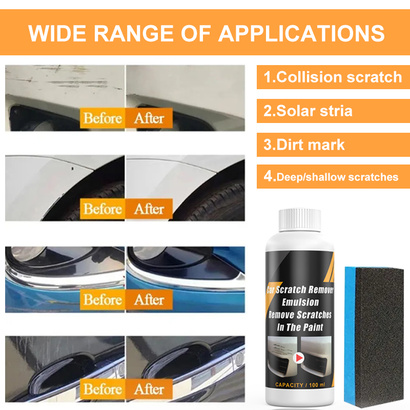 車のスクラッチリムーバーペイントケアツール自動スワールリムー - Car Scratch Repair Polishing Wax Paste のレビューと価格